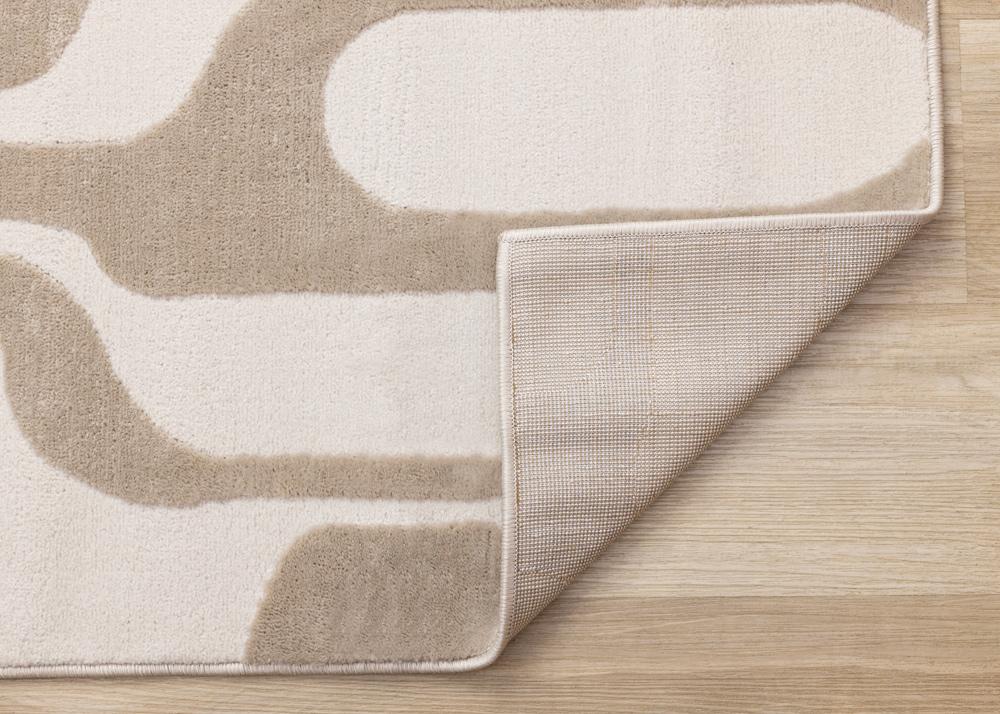 Kalora Interiors - Leo Beige Cream Mid-Century Modern Design Rug, 710in x 106in - H939/0151 240320 veiw 5