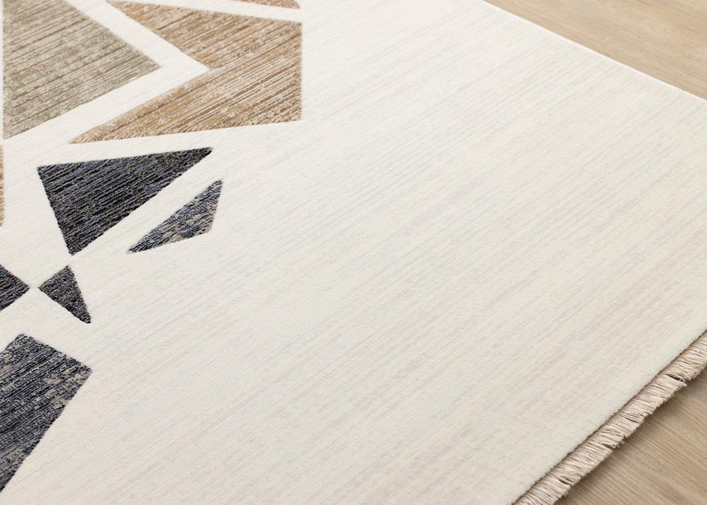 Kalora Interiors - Samira Cream Blue Red Shattered Glass Design Rug, 53in x 710in - J144/4252 160240 veiw 4