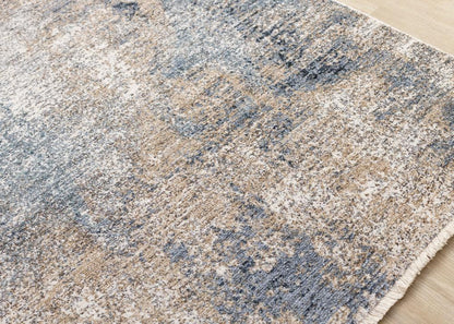 Kalora Interiors - Marisa Blue Beige White Distressed Rug, 53in x 710in - J200/2515 160240 veiw 4