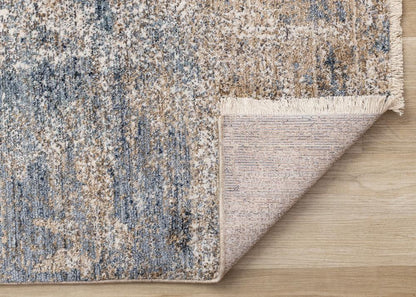Kalora Interiors - Marisa Blue Beige White Distressed Rug, 53in x 710in - J200/2515 160240 veiw 5