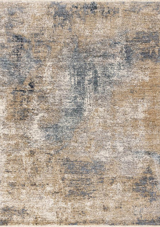 Kalora Interiors - Marisa Blue Beige White Distressed Rug, 710in x 102in - J200/2515 240310 veiw 1