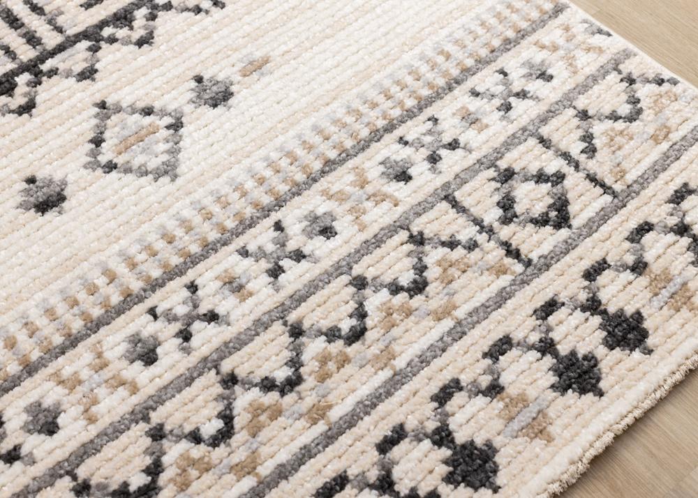 Kalora Interiors - Nala Cream Grey Black Beige Southwestern Pattern Rug, 53in x 77in - N157/UI83 160230 veiw 4