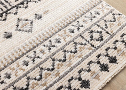 Kalora Interiors - Nala Cream Grey Black Beige Southwestern Pattern Rug, 53in x 77in - N157/UI83 160230 veiw 4