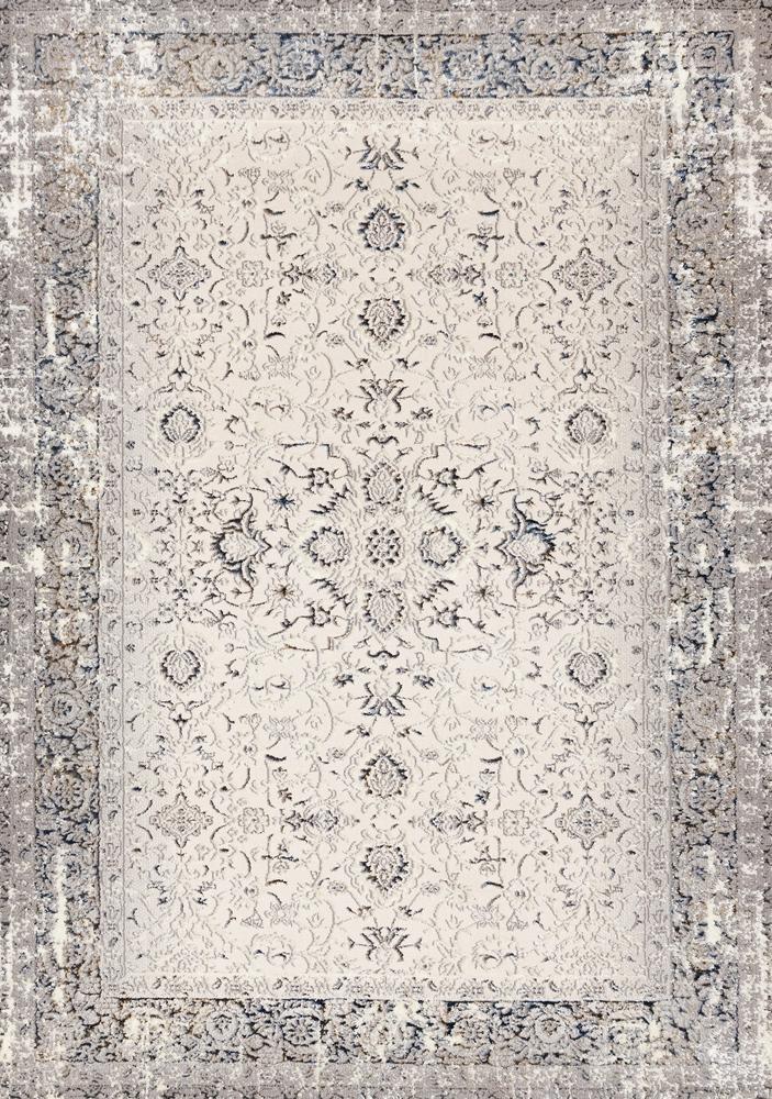 Kalora Interiors - Zola Cream Blue Black Elegant Classic Rug, 710in x 106in - Z226/Z231 240320 veiw 1