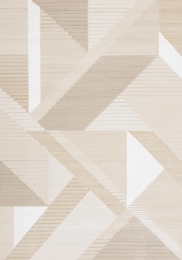 Kalora Interiors - Ella Beige Cream Elegant Contemporary Geometric Pattern Rug, 53in x 77in - 475302/100 160230 veiw 1