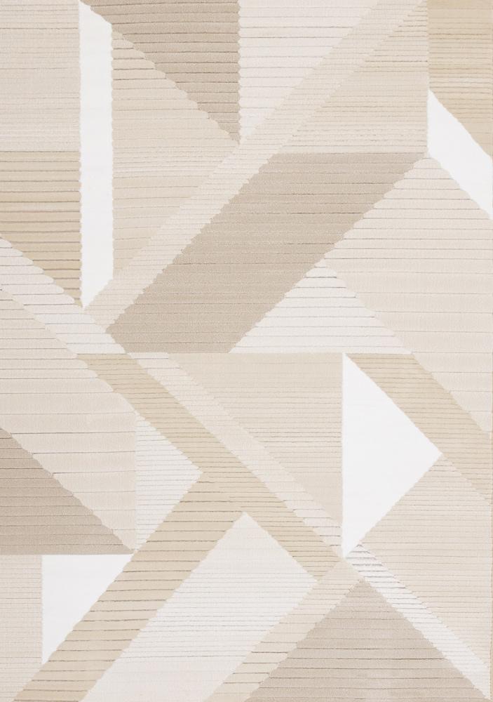 Kalora Interiors - Ella Beige Cream Elegant Contemporary Geometric Pattern Rug, 67in x 96in - 475302/100 200290 veiw 1