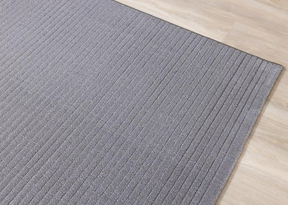 Kalora Interiors - Ella Grey Carved Stripe Plush Rug, 67in x 96in - 475318/920 200290 veiw 4