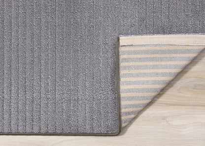 Kalora Interiors - Ella Grey Carved Stripe Plush Rug, 67in x 96in - 475318/920 200290 veiw 5