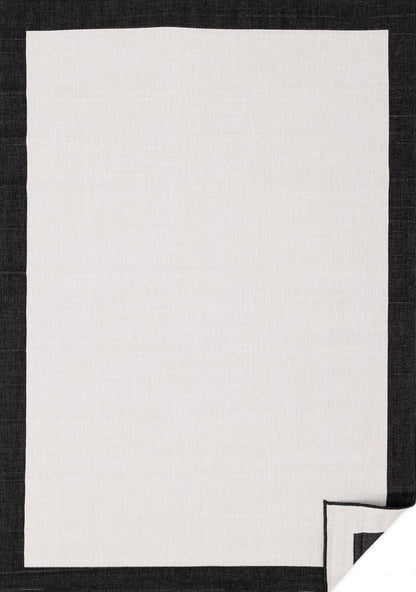Kalora Interiors - Bristol Reversible Cream Black Border Rug, 53in x 77in - 5052/0110 160230 veiw 1