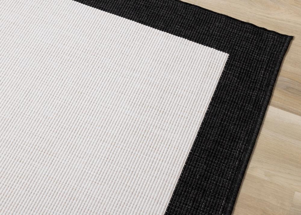 Kalora Interiors - Bristol Reversible Cream Black Border Rug, 53in x 77in - 5052/0110 160230 veiw 4