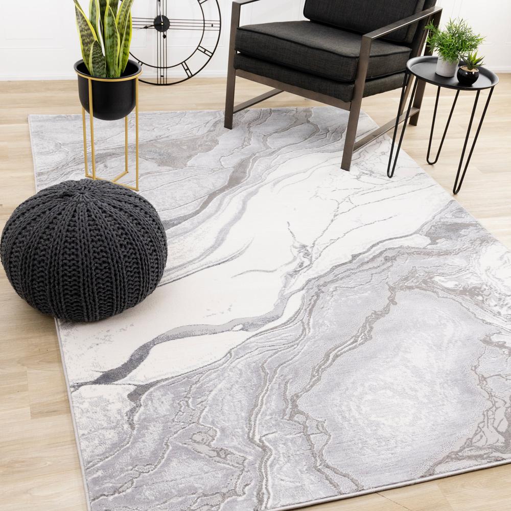 Kalora Interiors - Emory Grey White Marble Design Rug, 710 x 106 - 5895/A175 240320 veiw 2