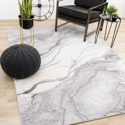 Kalora Interiors - Emory Grey White Marble Design Rug, 710 x 106 - 5895/A175 240320 veiw 2