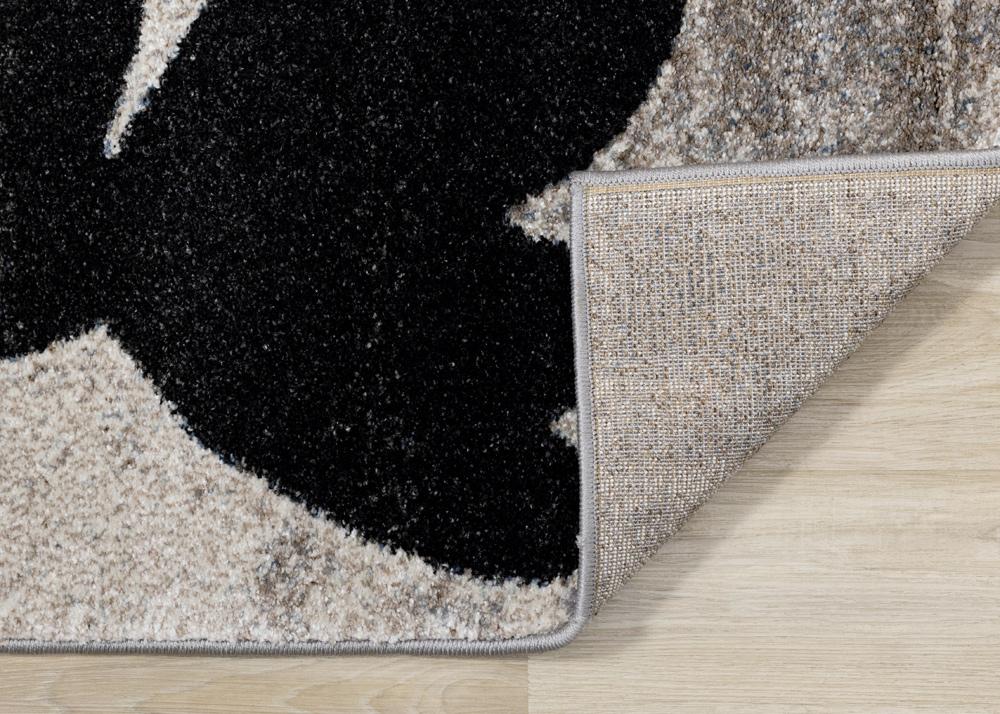 Kalora Interiors - Breeze Blue Cream Black Poppies Rug, 53in x 77in - E188/7717 160230 veiw 5