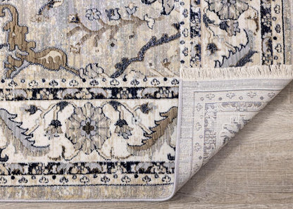 Kalora Interiors - Samira Traditional Cream Blue Border Rug, 710in x 102in - F037/4497 240310 veiw 5