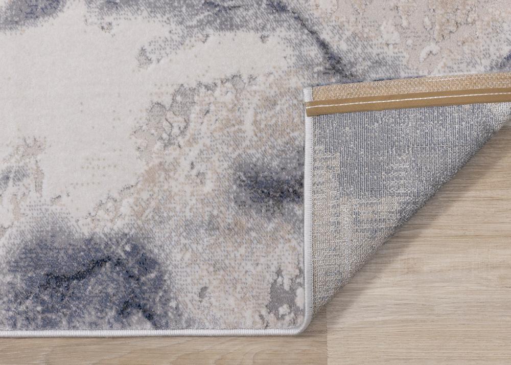 Kalora Interiors - Luca Blue Cream Marble Print Rug, 710in x 106in - G184/0262 240320 veiw 5