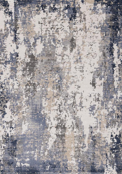 Kalora Interiors - Luca Blue Beige Distressed Rug, 53in x 77in - G193/0464 160230 veiw 1