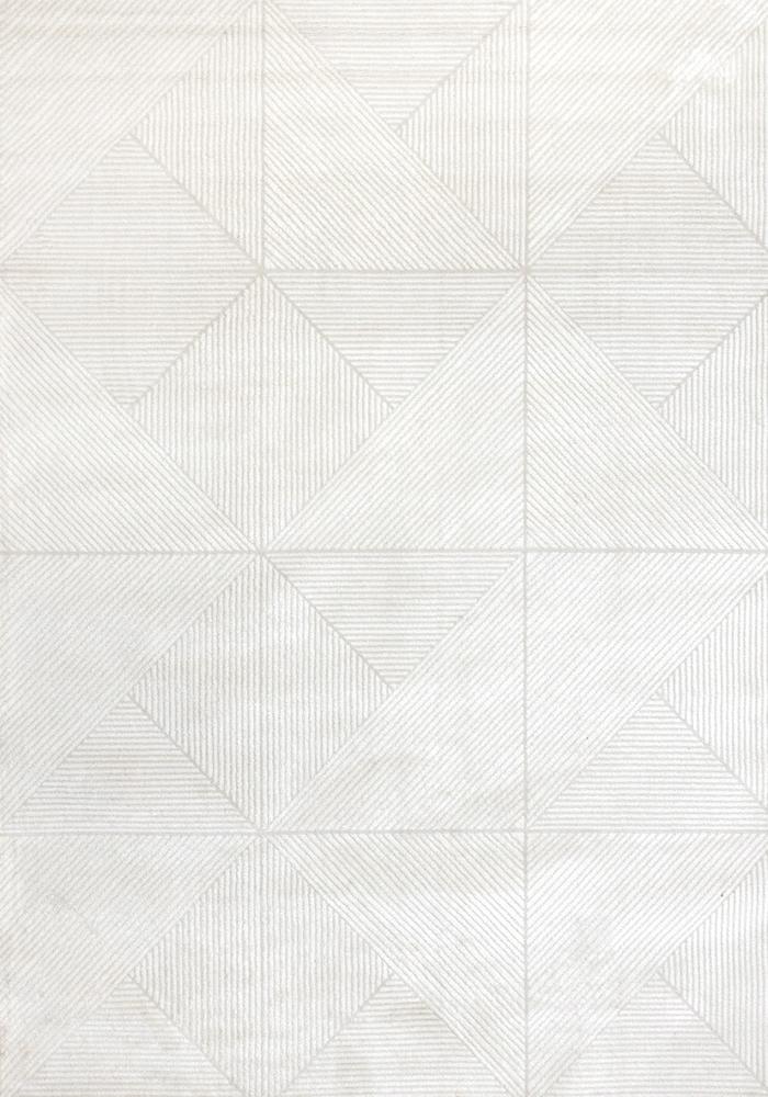 Kalora Interiors - Hayden Light Cream Diamond Block Pattern Rug, 53in x 77in - G927/4161 160230 veiw 1