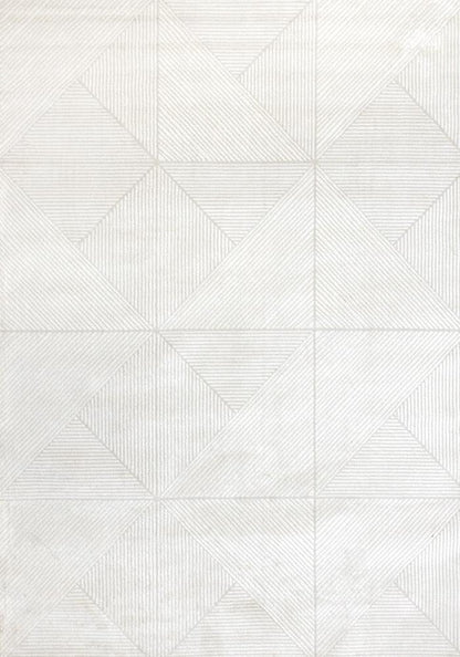 Kalora Interiors - Hayden Light Cream Diamond Block Pattern Rug, 53in x 77in - G927/4161 160230 veiw 1