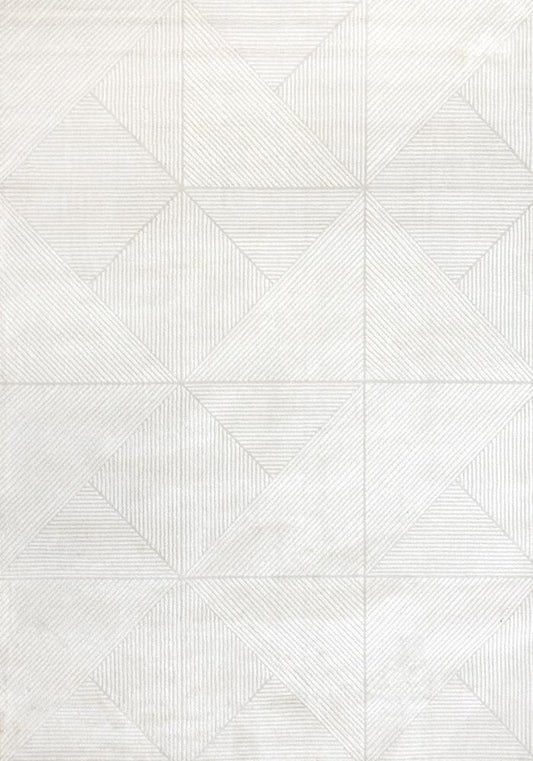 Kalora Interiors - Hayden Light Cream Diamond Block Pattern Rug, 53in x 77in - G927/4161 160230 veiw 1