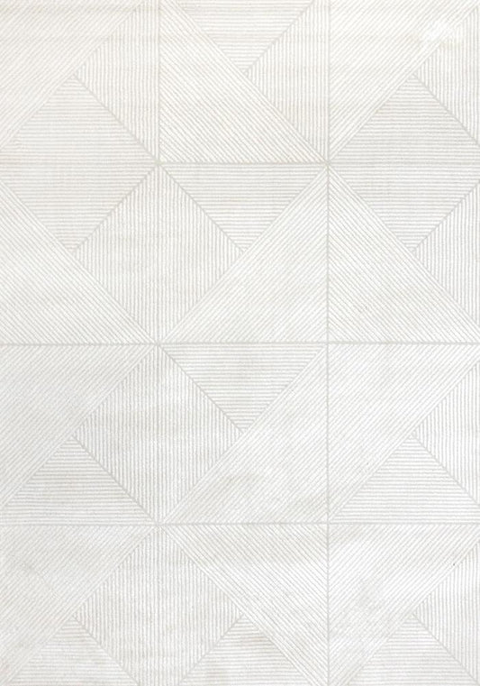 Kalora Interiors - Hayden Light Cream Diamond Block Pattern Rug, 67in x 96in - G927/4161 200290 veiw 1