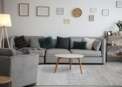 Kalora Interiors - Hayden Grey Modern Lines Rug, 710in x 106in - G928/4323 240320 veiw 3