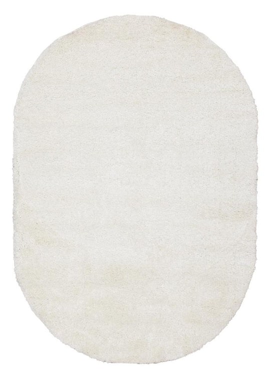 Kalora Interiors - Pascal Cream White Comfort Shag Rug, 311in x 511in Oval - 9999/4111 120180V veiw 1