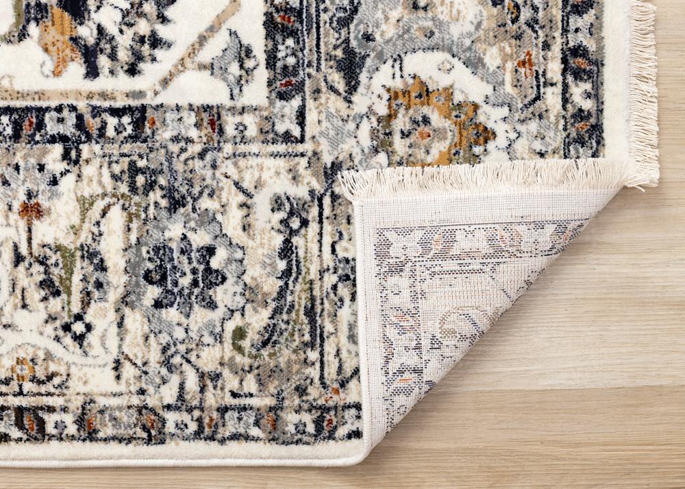 Kalora Interiors - Serene Cream Blue Intricate Border Rug, 67in x 102in - D984/7424 200310 veiw 5