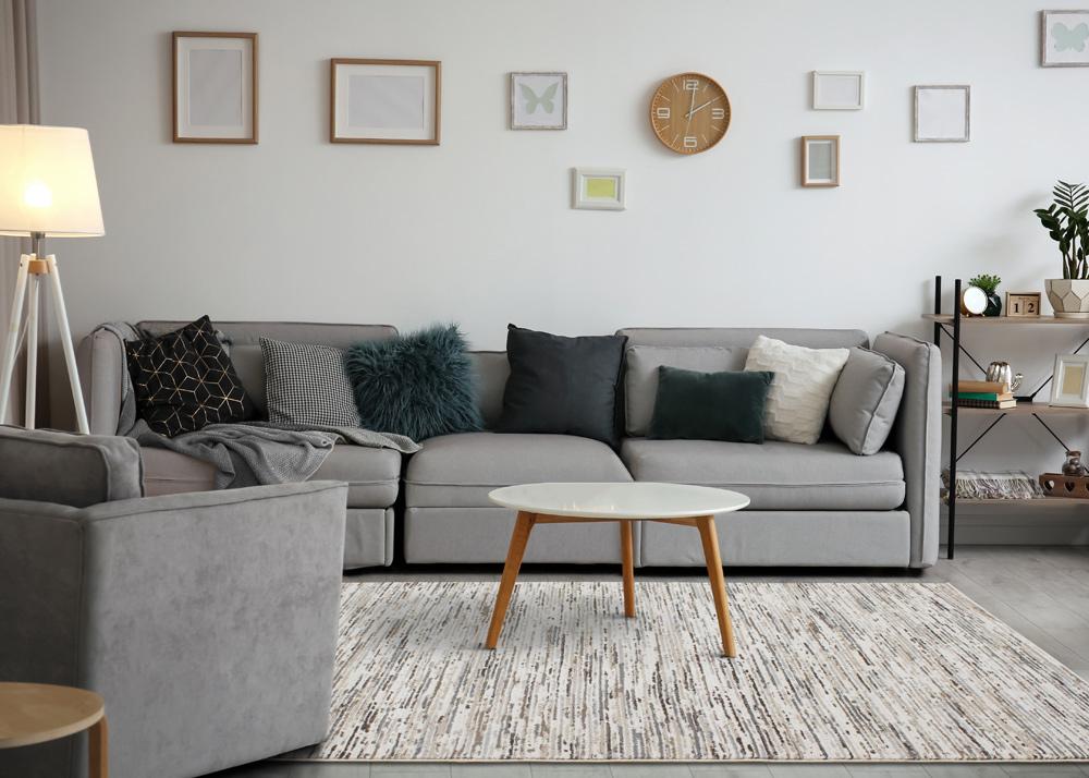 Kalora Interiors - Luca Beige Grey Organic Lines Rug, 53in x 77in - G613/9121 160230 veiw 3