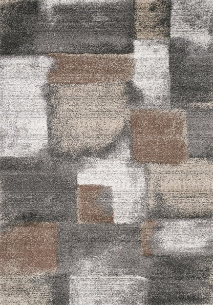 Kalora Interiors - Breeze Blue Grey Simple Patches Rug, 20in x 77in - A184/9727 60230 veiw 1