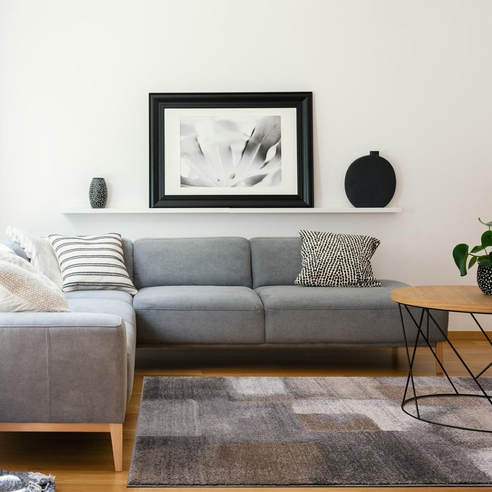 Kalora Interiors - Breeze Blue Grey Simple Patches Rug, 67in x 96in - A184/9727 200290 veiw 3