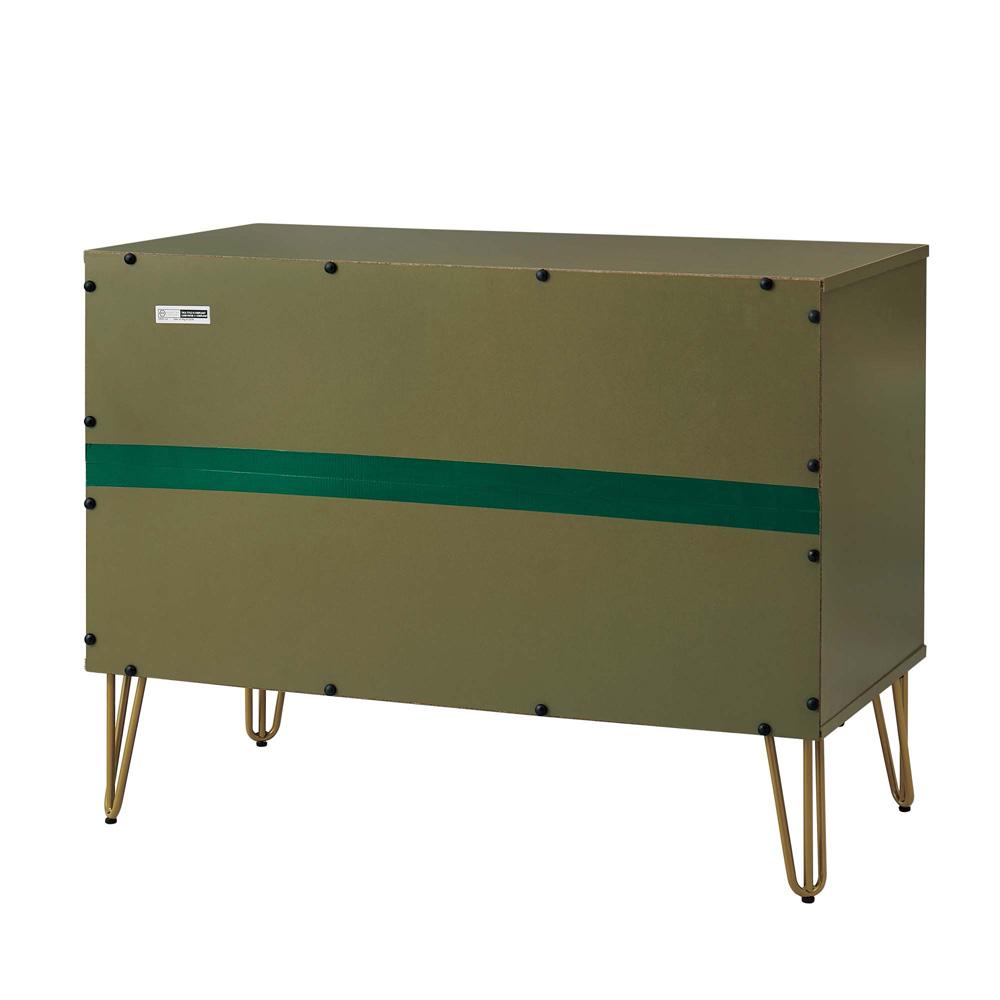 Manhattan Comfort - 2-Piece DUMBO Nightstand and Dresser with 4 Drawers in Olive Green - 2-DB01-OG veiw 7