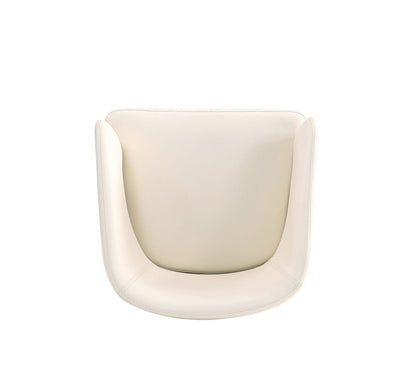 Manhattan Comfort - Raya Leatherette Dining Chair with Beech Wood Legs in Walnut and Cream - DC082-CR veiw 4