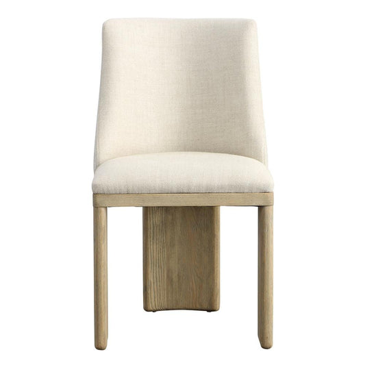 Henry & Mason - Avanley Ash Wood and Linen Dining Chair in Beige - DV7509 veiw 2