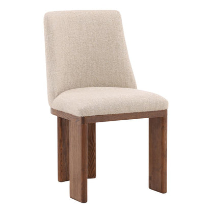 Henry & Mason - Avanley Ash Wood Dining Chair with Sand Boucle Upholstery - DV7510 veiw 1