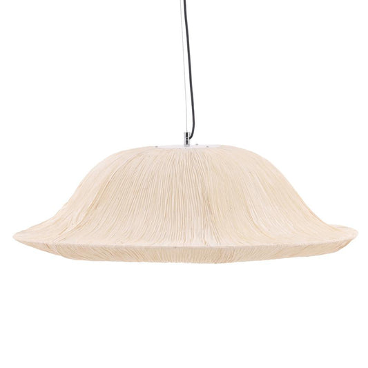 Henry & Mason - Gavin 33in Round Hand Made Pleated Paper Hanging Pendant Lamp Natural - DV7054 veiw 1