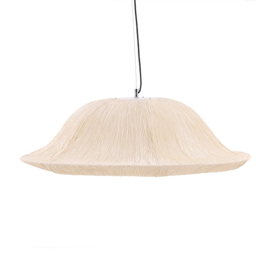 Henry & Mason - Gavin 24.6in Round Hand Made Pleated Paper Hanging Pendant Lamp Natural - DV7055 veiw 1