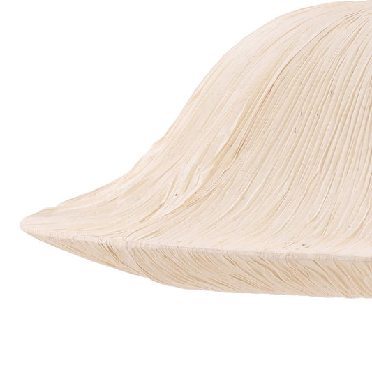 Henry & Mason - Gavin 24.6in Round Hand Made Pleated Paper Hanging Pendant Lamp Natural - DV7055 veiw 2