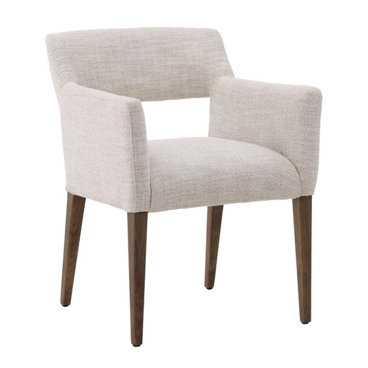 Henry & Mason - Brooks Dark Natural Oak and Cream Upholstered Dining Chair - DV7856 veiw 1