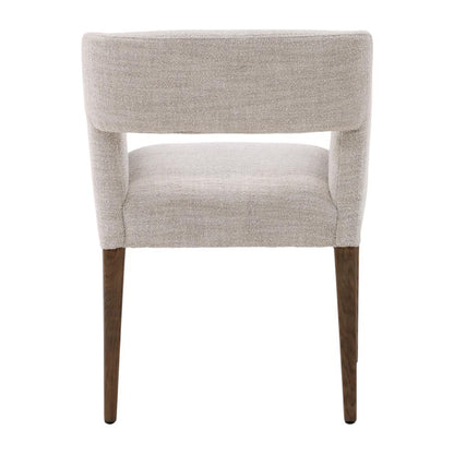 Henry & Mason - Brooks Dark Natural Oak and Cream Upholstered Dining Chair - DV7856 veiw 4