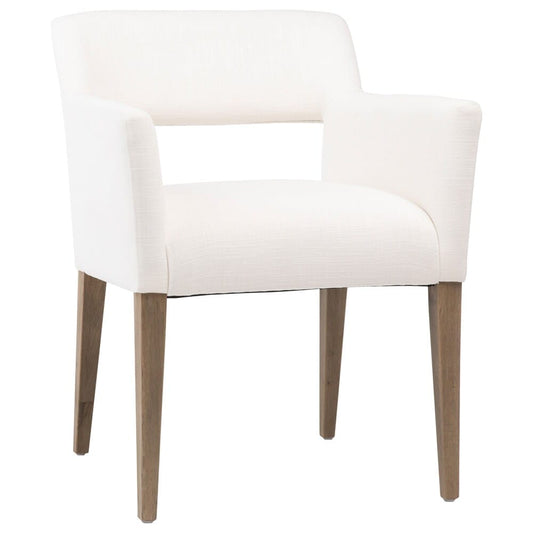 Henry & Mason - Brooks Dark Natural Oak and White Upholstered Dining Chair - DV7855 veiw 1