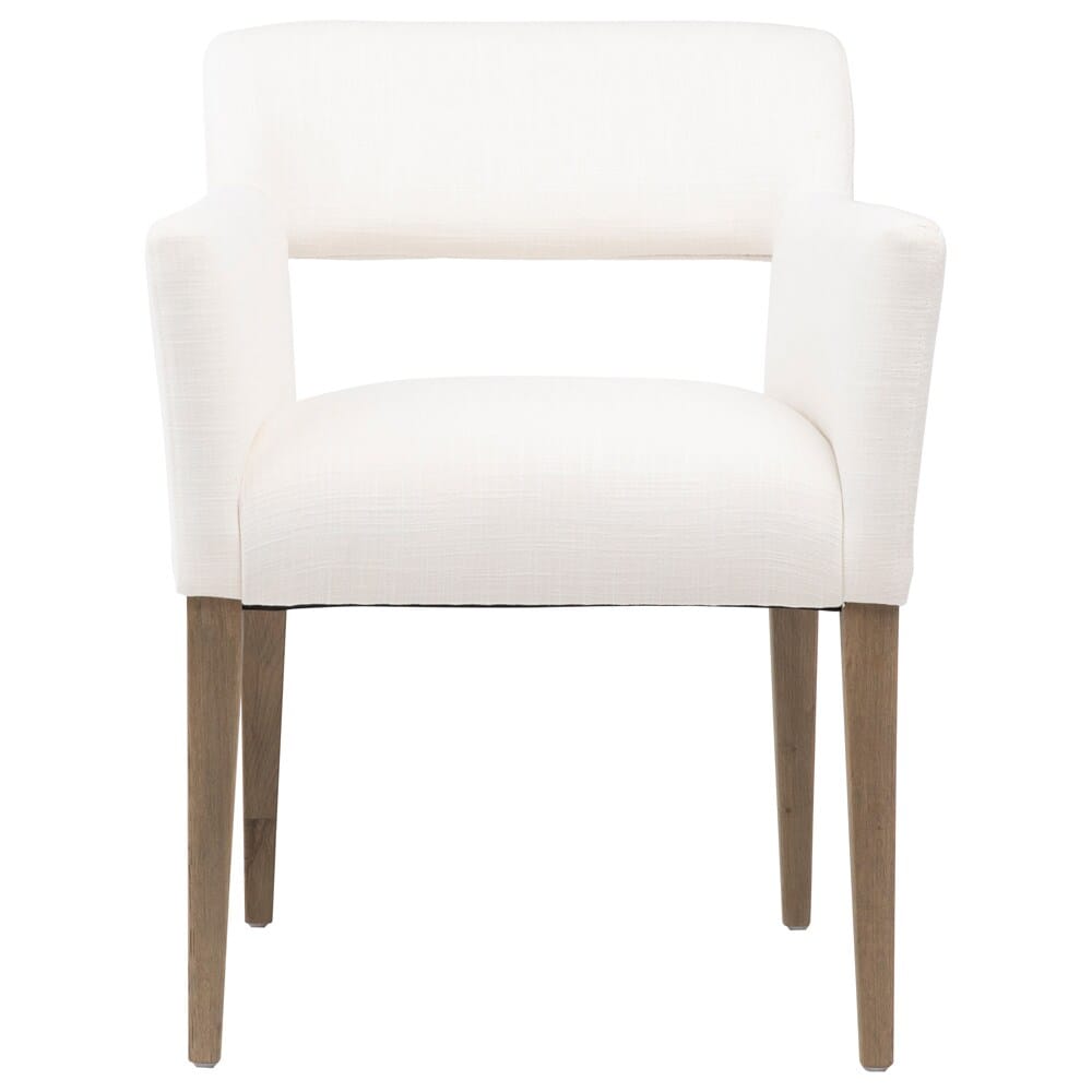 Henry & Mason - Brooks Dark Natural Oak and White Upholstered Dining Chair - DV7855 veiw 2
