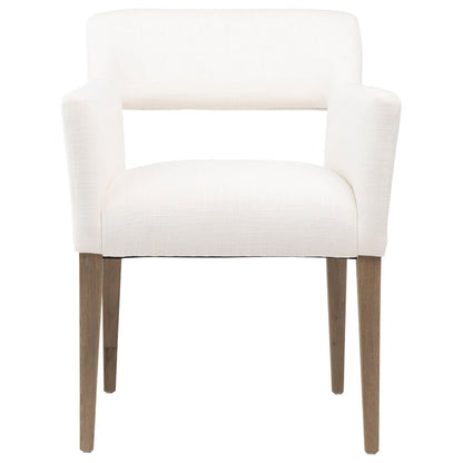 Henry & Mason - Brooks Dark Natural Oak and White Upholstered Dining Chair - DV7855 veiw 2