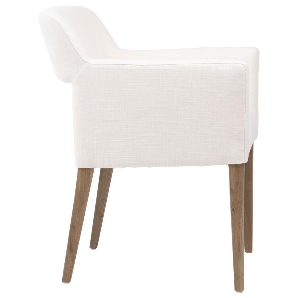 Henry & Mason - Brooks Dark Natural Oak and White Upholstered Dining Chair - DV7855 veiw 3