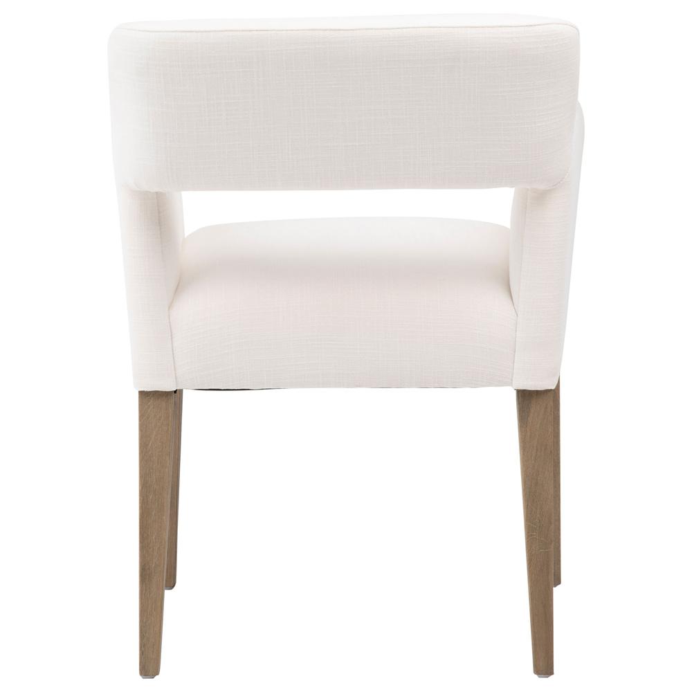 Henry & Mason - Brooks Dark Natural Oak and White Upholstered Dining Chair - DV7855 veiw 4