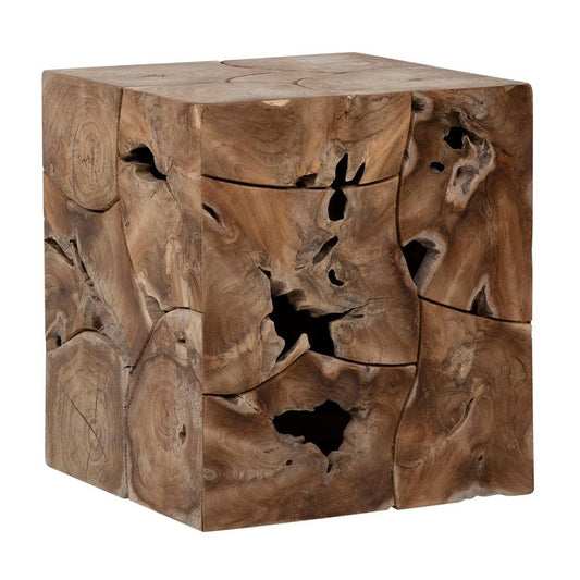 Henry & Mason - Tanzie Square Natural Teak Wood Side Table - DV7885 veiw 1