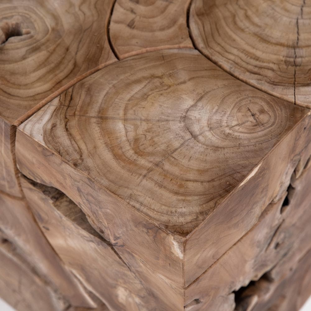 Henry & Mason - Tanzie Square Natural Teak Wood Side Table - DV7885 veiw 2