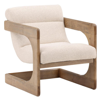 Henry & Mason - Paxton Ash Wod Occasional Chair in Cream Fabric - DV7391 veiw 1