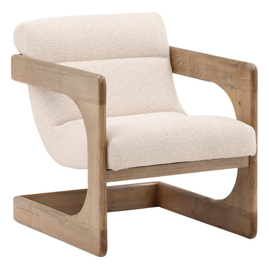 Henry & Mason - Paxton Ash Wod Occasional Chair in Cream Fabric - DV7391 veiw 1