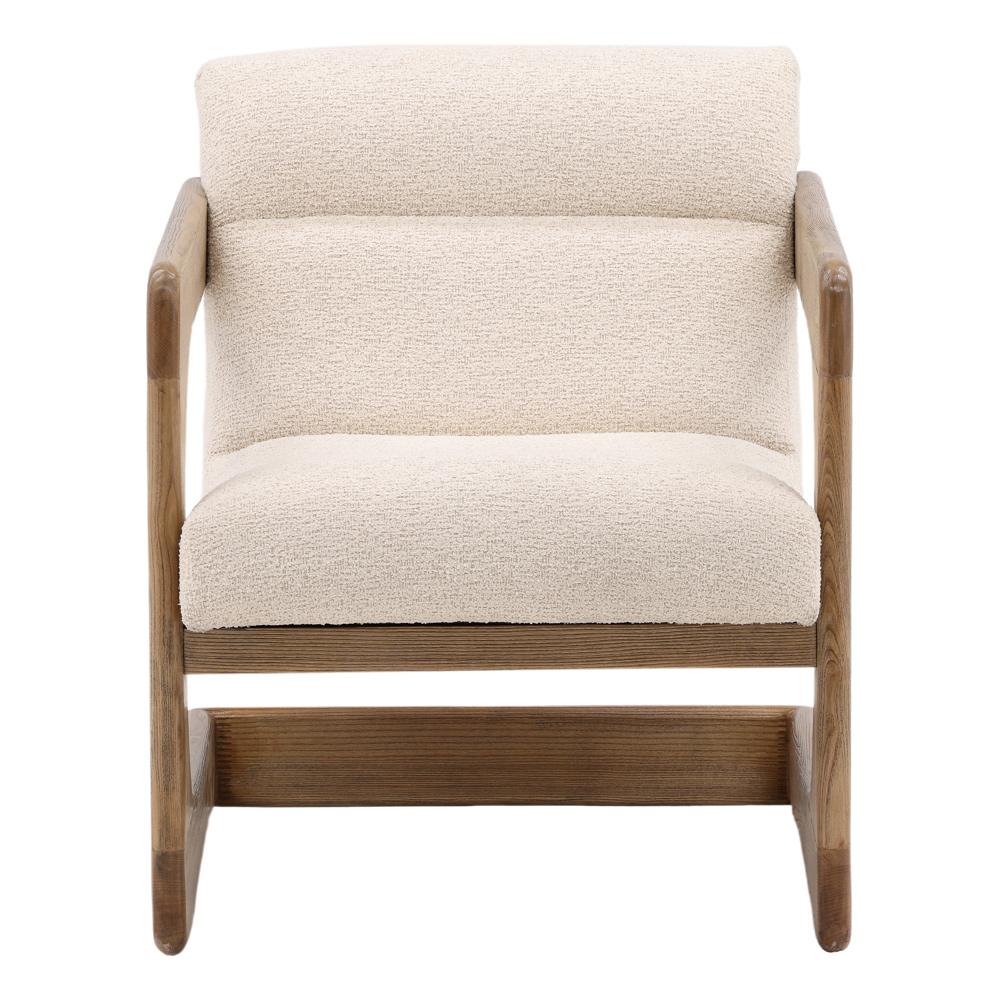 Henry & Mason - Paxton Ash Wod Occasional Chair in Cream Fabric - DV7391 veiw 2