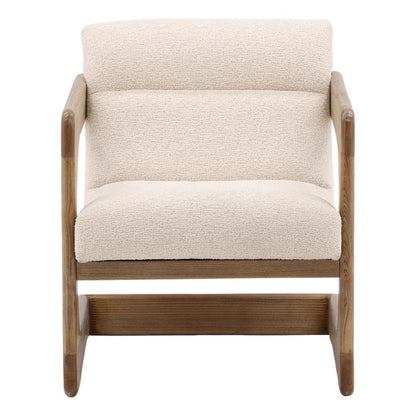 Henry & Mason - Paxton Ash Wod Occasional Chair in Cream Fabric - DV7391 veiw 2